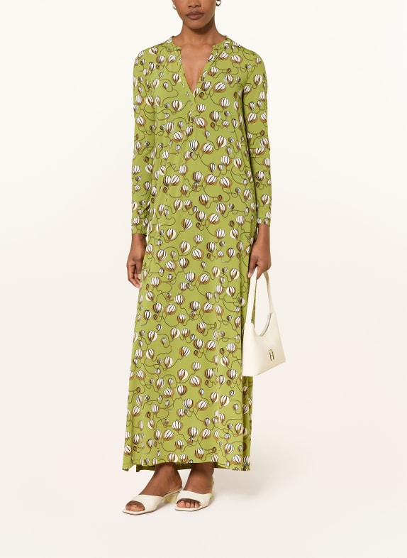 SIYU Kleid HELLGRÜN / BRAUN / CREME