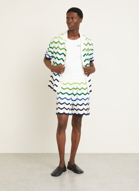 Casablanca gebreide shorts WIT / GROEN / BLAUW