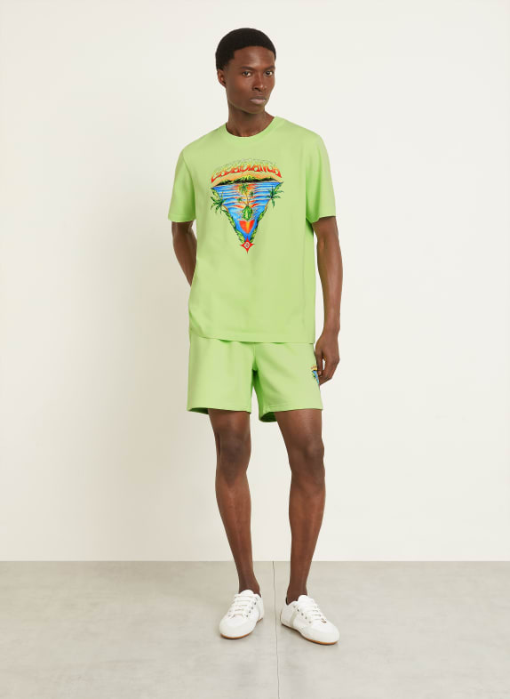 Casablanca T-shirt INNOCENCE LICHTGROEN / ORANJE / BLAUW