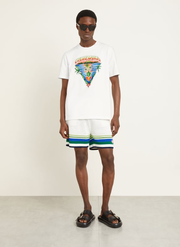 Casablanca T-shirt INNOCENCE WIT / ORANJE / BLAUW