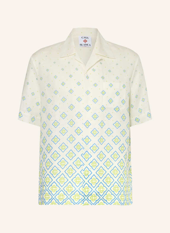 Casablanca Resorthemd Comfort Fit aus Leinen WEISS / HELLGRÜN / BLAU