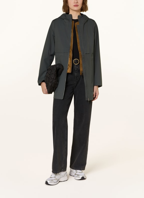 WOOLRICH 3-in-1-parka DONKERGRIJS / BRUIN