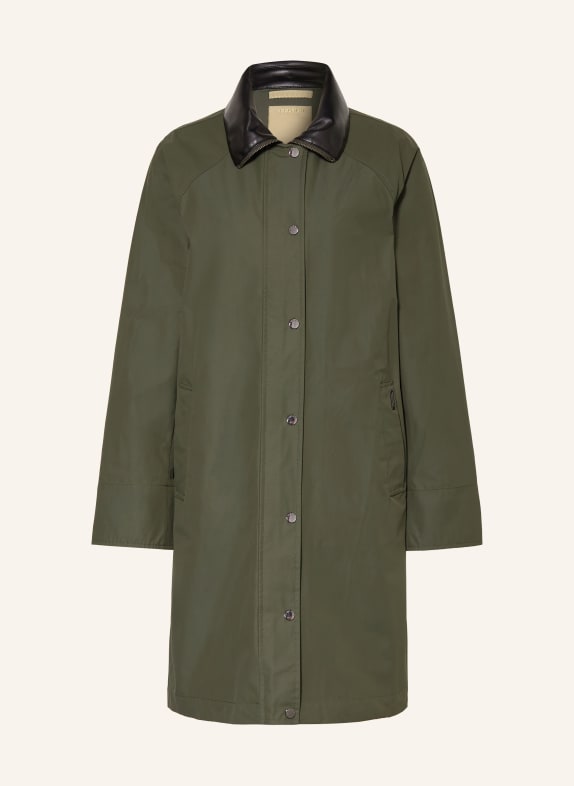 WOOLRICH Regenmantel OLIV / SCHWARZ