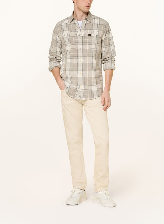 camel active Overhemd Regular Fit TAUPE / CRÈME / DONKERGRIJS