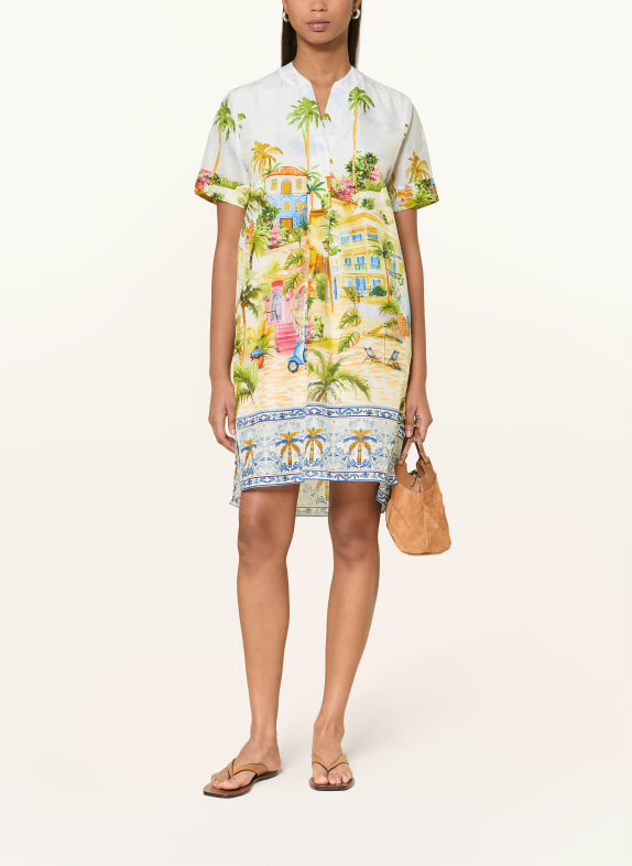 Princess GOES HOLLYWOOD Kleid mit Seide WEISS / DUNKELGELB / BLAU