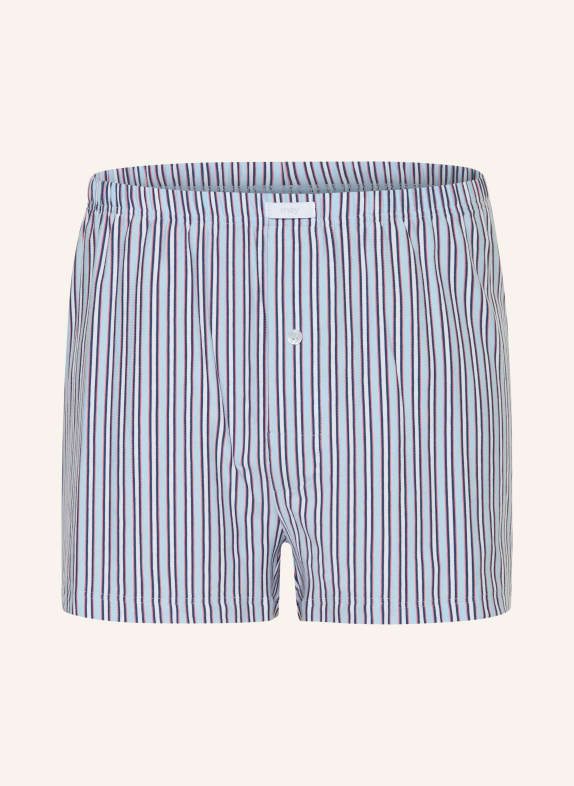 mey Boxershorts RASBERRY STRIPES HELLBLAU / DUNKELBLAU / WEISS