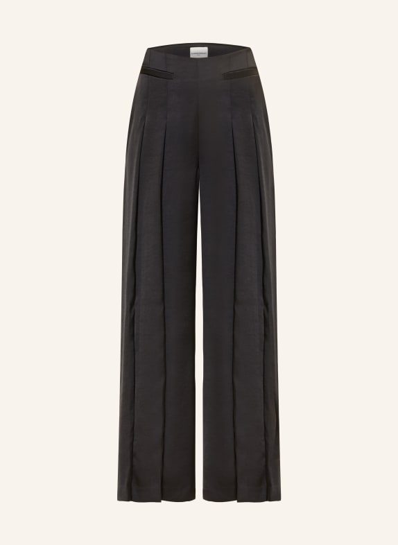 CLAUDIE PIERLOT Marlenehose aus Satin SCHWARZ