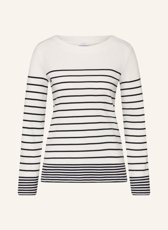 HOBBS CONSTANCE long-sleeved shirt WHITE / DARK BLUE