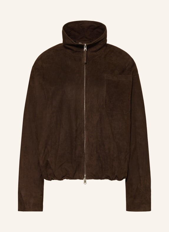 UTZON Lederjacke JULIE DUNKELBRAUN