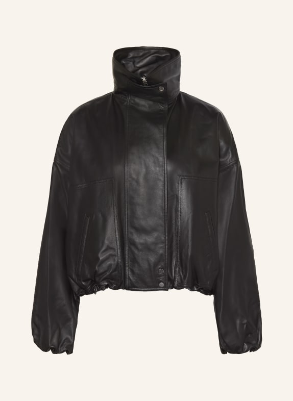 UTZON Kožená bunda JADE ČERNÁ