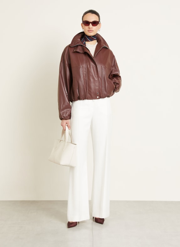 UTZON Lederjacke JADE DUNKELROT