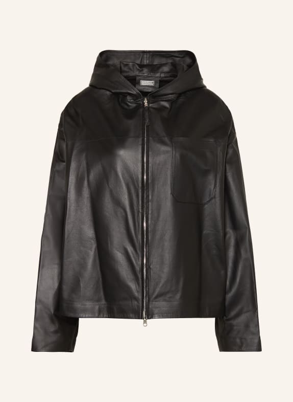 UTZON Lederjacke JENAT SCHWARZ