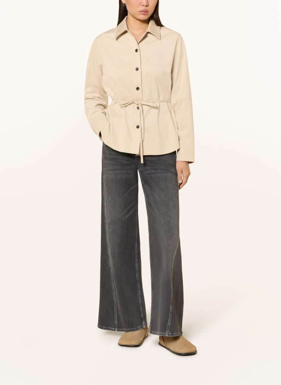 someday Overhemdblouse ZYLA in leerlook LICHTBRUIN