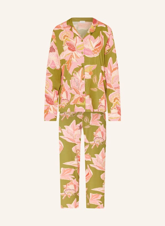 mey Schlafanzug OLIV / ROSA / ROT