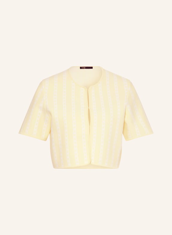 maje kardigan JASNOŻÓŁTY / BIAŁY