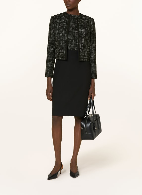 HOBBS Tweed jasje ESME ZWART / WIT