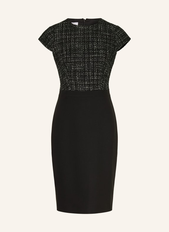 HOBBS Etuikleid ESME im Materialmix SCHWARZ / WEISS