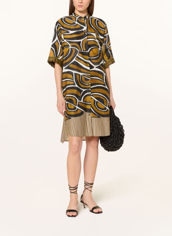 CINQUE Robe CIESENSA COGNAC / BLANC / NOIR