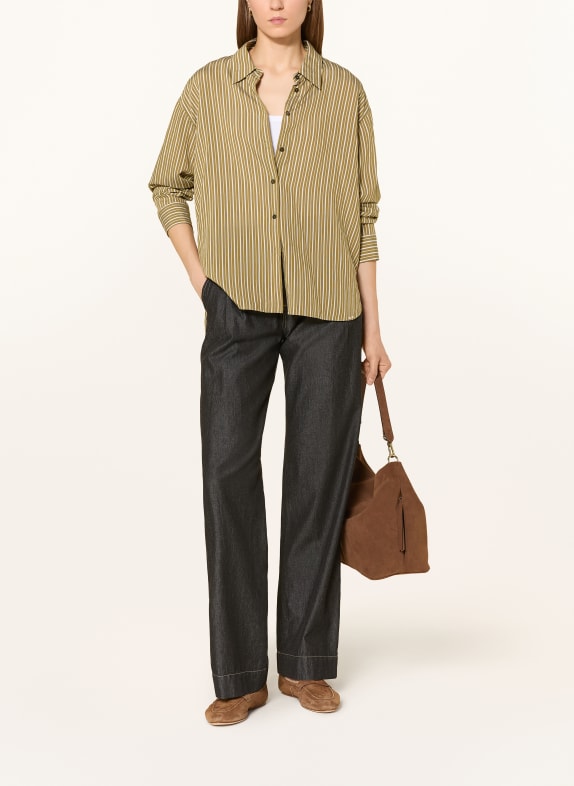 CINQUE Overhemdblouse CITARINA OLIJF / WIT