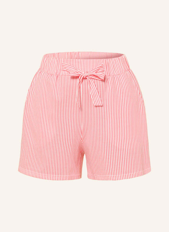 CALIDA spací šortky SVĚTLE ČERVENÁ / BÍLÁ