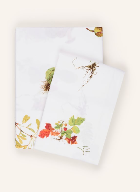 Christian Fischbacher Bettwäsche EVERGREEN WEISS / ROT / DUNKELGRÜN