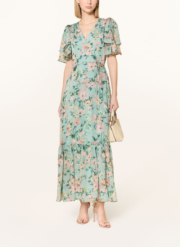 Phase Eight Kleid mit Rüschen und Volants HELLBLAU / ROSA / GRÜN