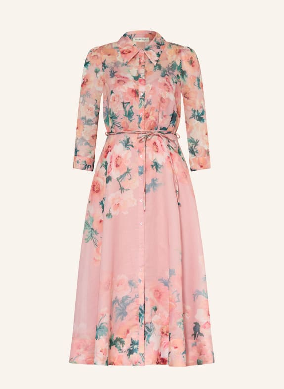 Phase Eight Hemdblusenkleid ANABELLA mit 3/4-Arm HELLROSA / CREME / GRÜN