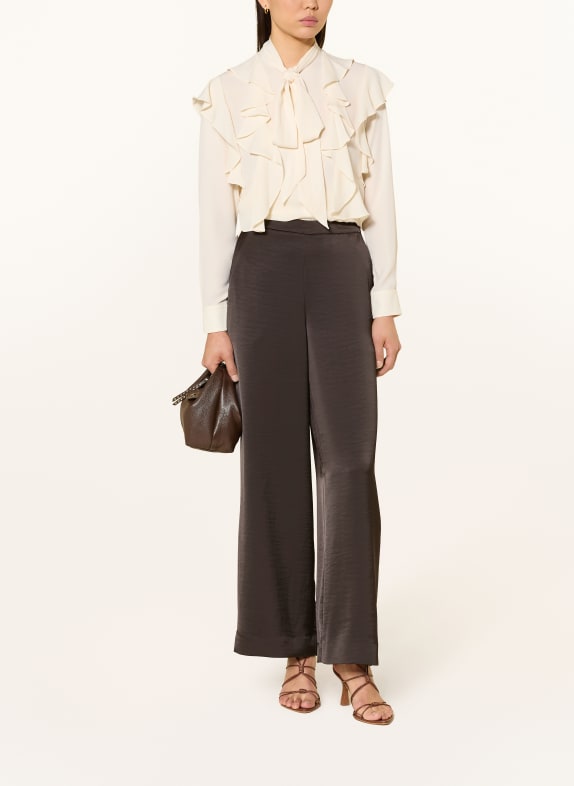 Phase Eight Marlene-broek BECCY van satijn MARRON FONCÉ