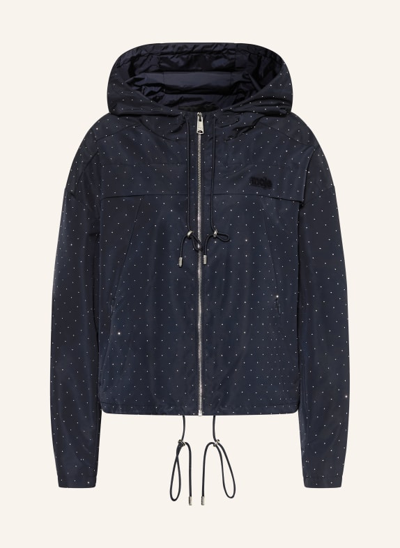 maje Kurtka z kamieniami ozdobnymi GRANATOWY