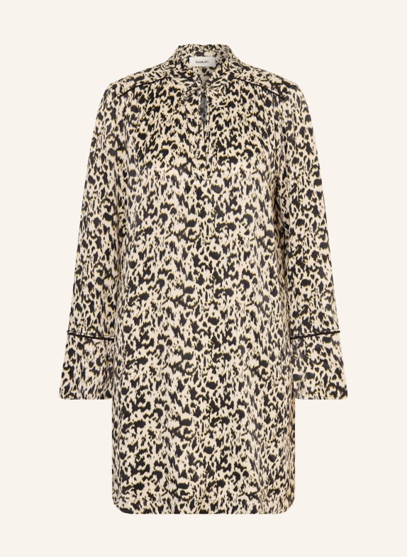 ba&sh Saténové šaty PERLA REŽNÁ / ŽLUTÁ / ČERNÁ