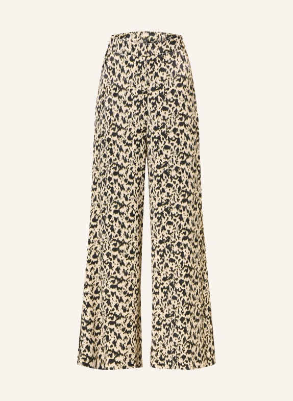 ba&sh Marlenehose PLYDE aus Satin HELLBRAUN / HELLBLAU / SCHWARZ