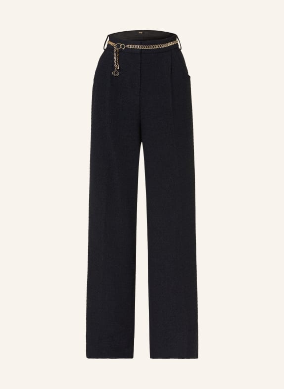maje Marlenehose aus Tweed DUNKELBLAU