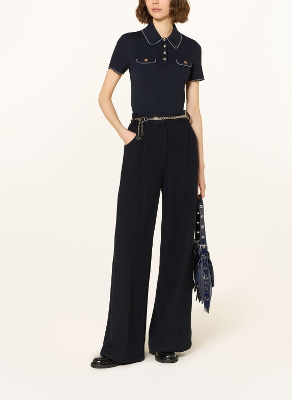 maje Marlenehose aus Tweed DUNKELBLAU