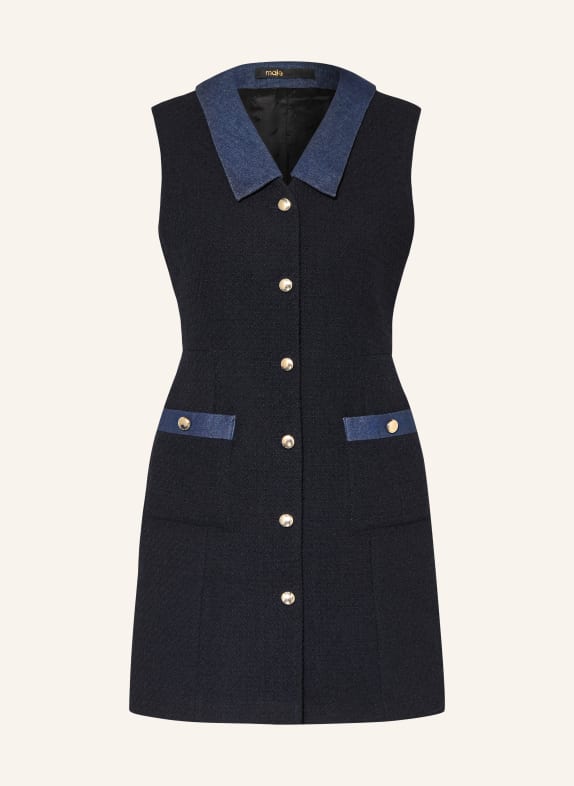 maje Bouclé-Kleid DUNKELBLAU