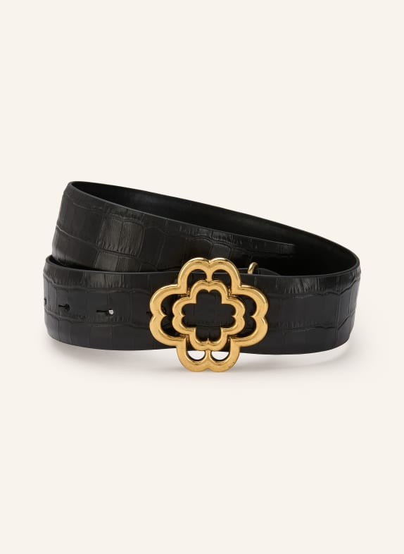 maje Ledergürtel SCHWARZ / GOLD