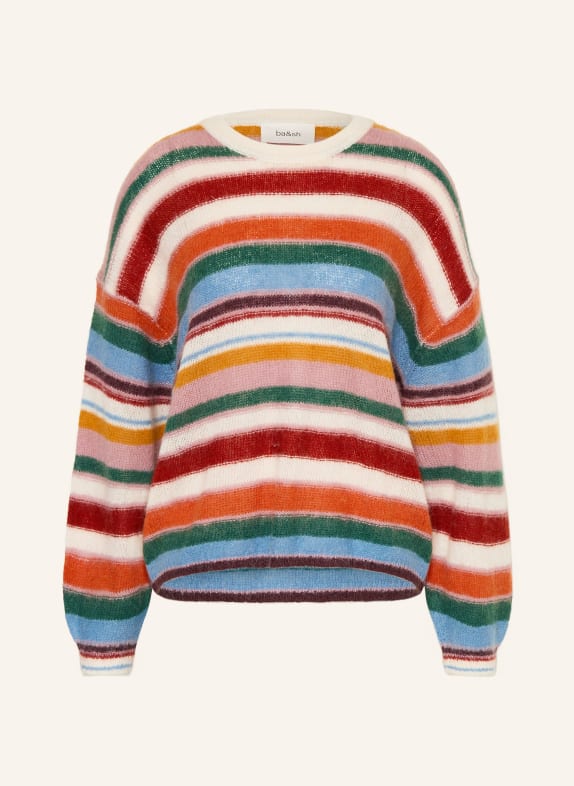 ba&sh Svetr SERENA KRÉMOVÁ / ČERVENÁ / TMAVĚ MODRÁ