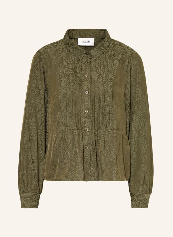 ba&sh Hemdbluse RIATA mit Plissees OLIV