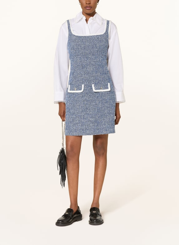 maje Sukienka bouclé NIEBIESKI / BIAŁY