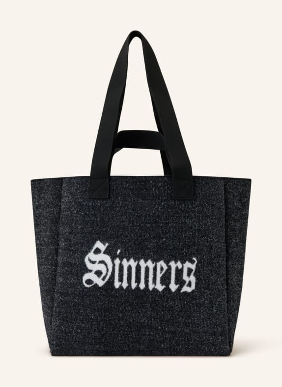 ALLSAINTS Nákupní taška IZZY SAINT ČERNÁ / BÍLÁ