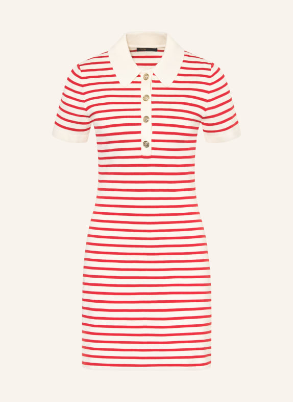 maje Strickkleid ROT / CREME
