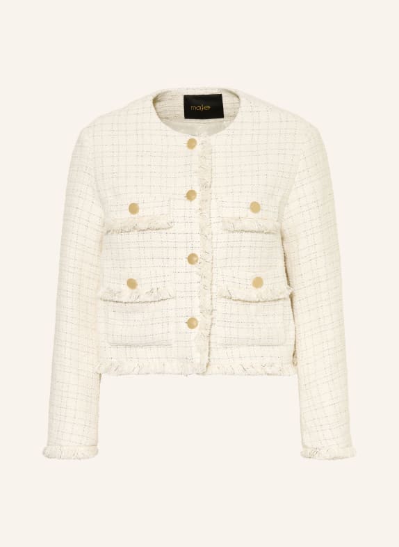 maje Marynarka z tweedu z błyszczącą przędzą KREMOWY