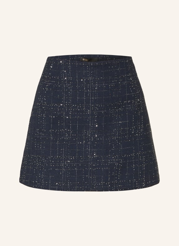 maje Spódniczka z błyszczącą nicią i cekinami GRANATOWY
