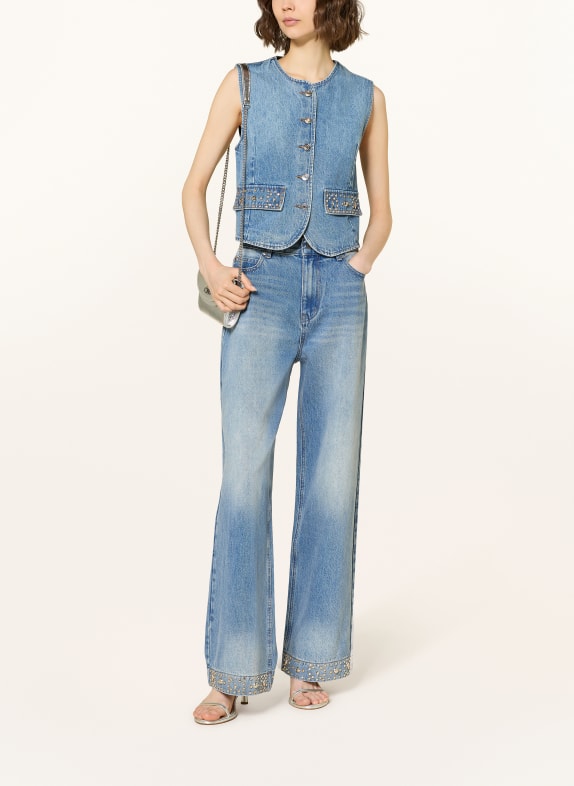 SANDRO Wide Leg Jeans mit Nieten 4785 BLUE JEAN