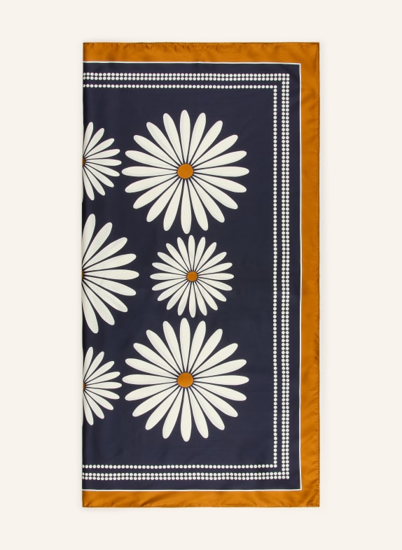 SANDRO jedwabna chusta GRANATOWY / KONIAKOWY / KREMOWY