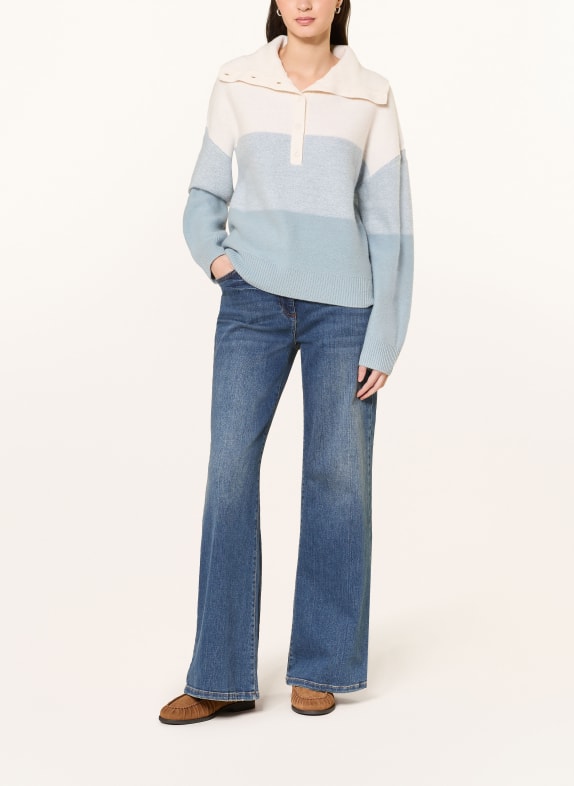 REISS Trui FLORA BLAUWGRIJS / CRÈME / LICHTBLAUW