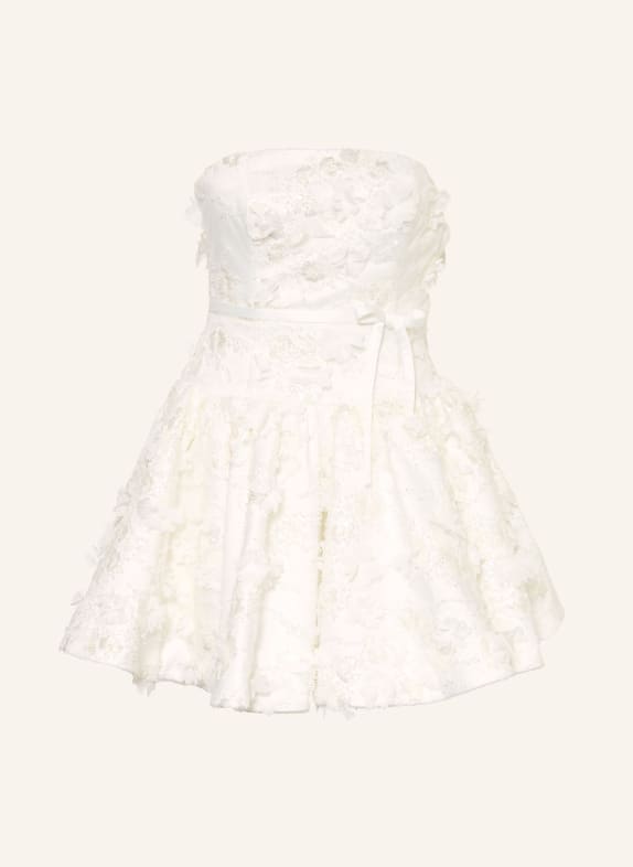 maje Cocktailkleid mit Schmuckperlen WEISS