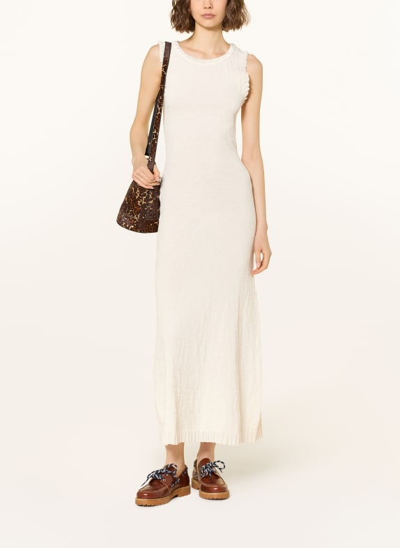 CLAUDIE PIERLOT Strickkleid mit Rüschen ECRU