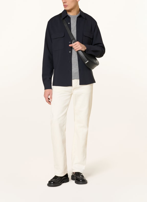 SANDRO Jersey-Overshirt DUNKELBLAU