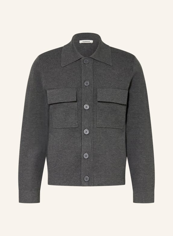 SANDRO Strick-Overjacket DUNKELGRAU