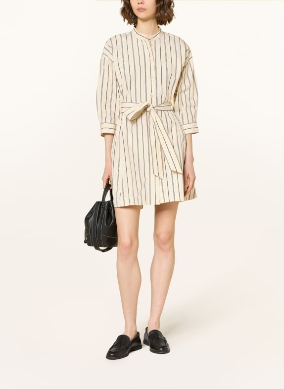 CLAUDIE PIERLOT Kleid mit 3/4-Arm CREME / SCHWARZ